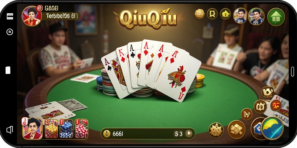 Tampilan utama gameplay QiuQiu di 666I yang seru dan interaktif.