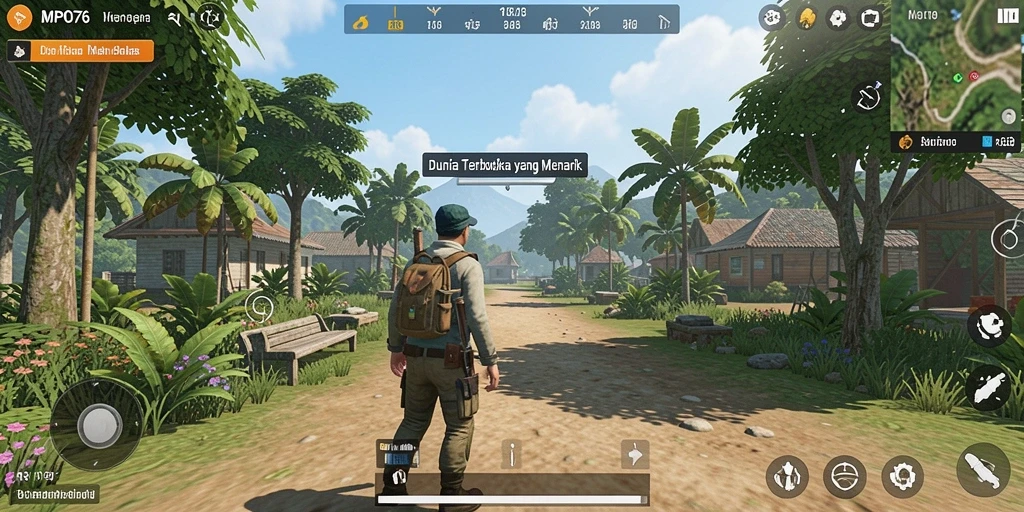 Tampilan gameplay open world dari MPO76 yang menakjubkan.