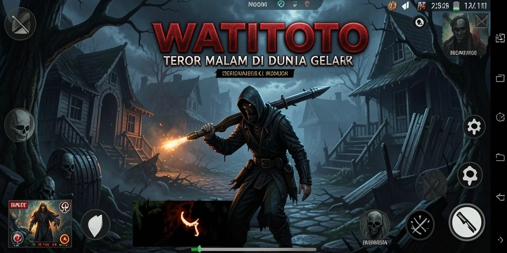 Gambar gameplay WATITOTO menampilkan suasana mencekam yang khas.